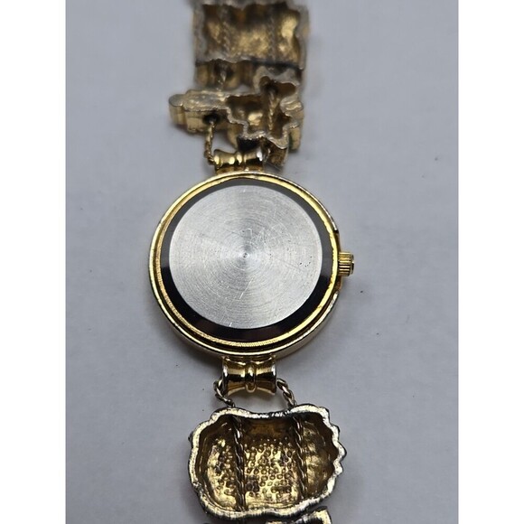 Jennie B Avon Christmas Slide Charm Bracelet Watch Gold Tone Quartz New Battery - Picture 9 of 9